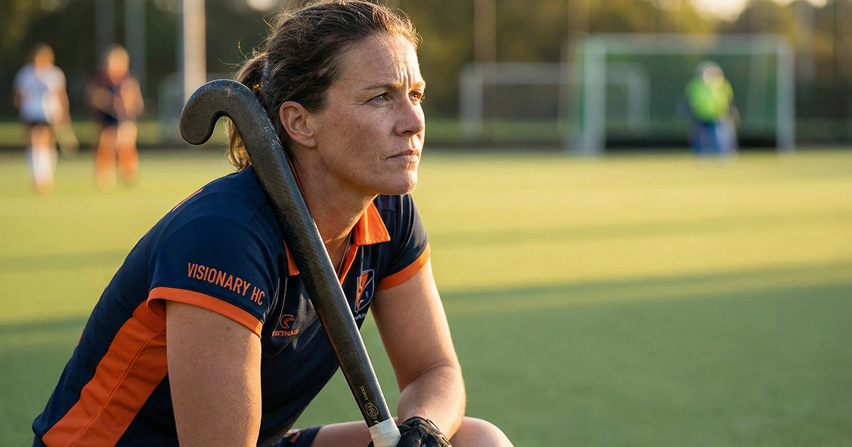 Veldhockeyspeler met focus op de toekomst