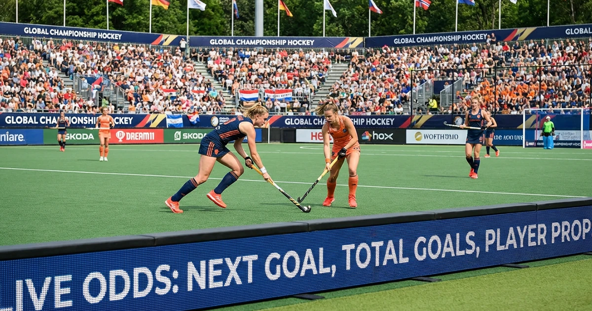 Professionele hockeyactie in internationaal toernooi