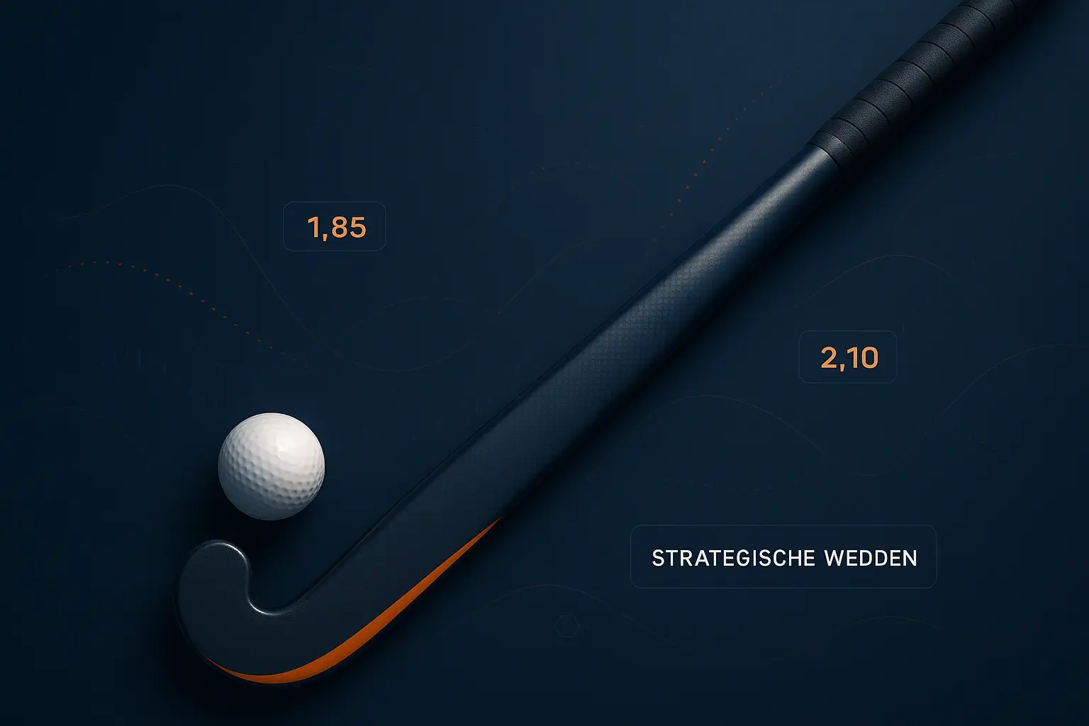 Hockey betting strategie concept met statistieken en data analyse visualisatie