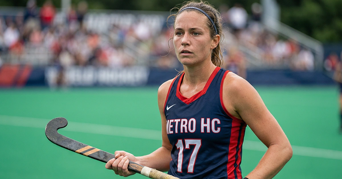 Veldhockeyer in concentratie voor belangrijke actie